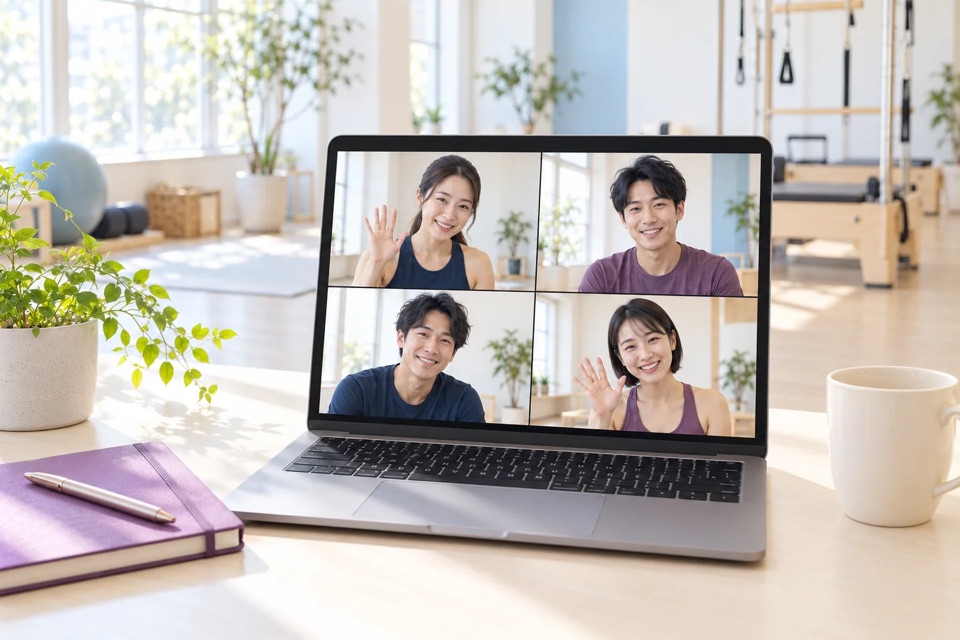 オンラインで仲間とつながるイメージ
